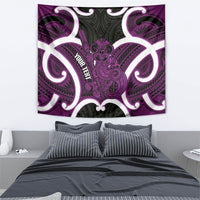 Waiporoporo Aotearoa Atua Tumatauenga Personalised Tapestry Maori God Of War Tiki With Taiaha LT14 - Polynesian Pride