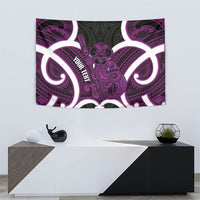 Waiporoporo Aotearoa Atua Tumatauenga Personalised Tapestry Maori God Of War Tiki With Taiaha LT14 - Polynesian Pride