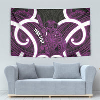Waiporoporo Aotearoa Atua Tumatauenga Personalised Tapestry Maori God Of War Tiki With Taiaha LT14 - Polynesian Pride