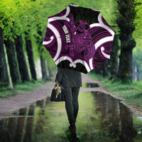 Waiporoporo Aotearoa Atua Tumatauenga Personalised Umbrella Maori God Of War Tiki With Taiaha LT14 - Polynesian Pride