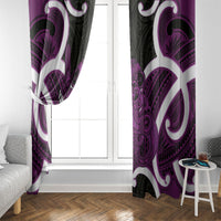 Waiporoporo Aotearoa Atua Tumatauenga Personalised Window Curtain Maori God Of War Tiki With Taiaha LT14 - Polynesian Pride