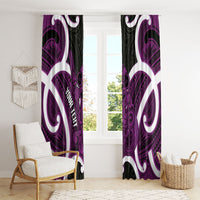 Waiporoporo Aotearoa Atua Tumatauenga Personalised Window Curtain Maori God Of War Tiki With Taiaha LT14 - Polynesian Pride