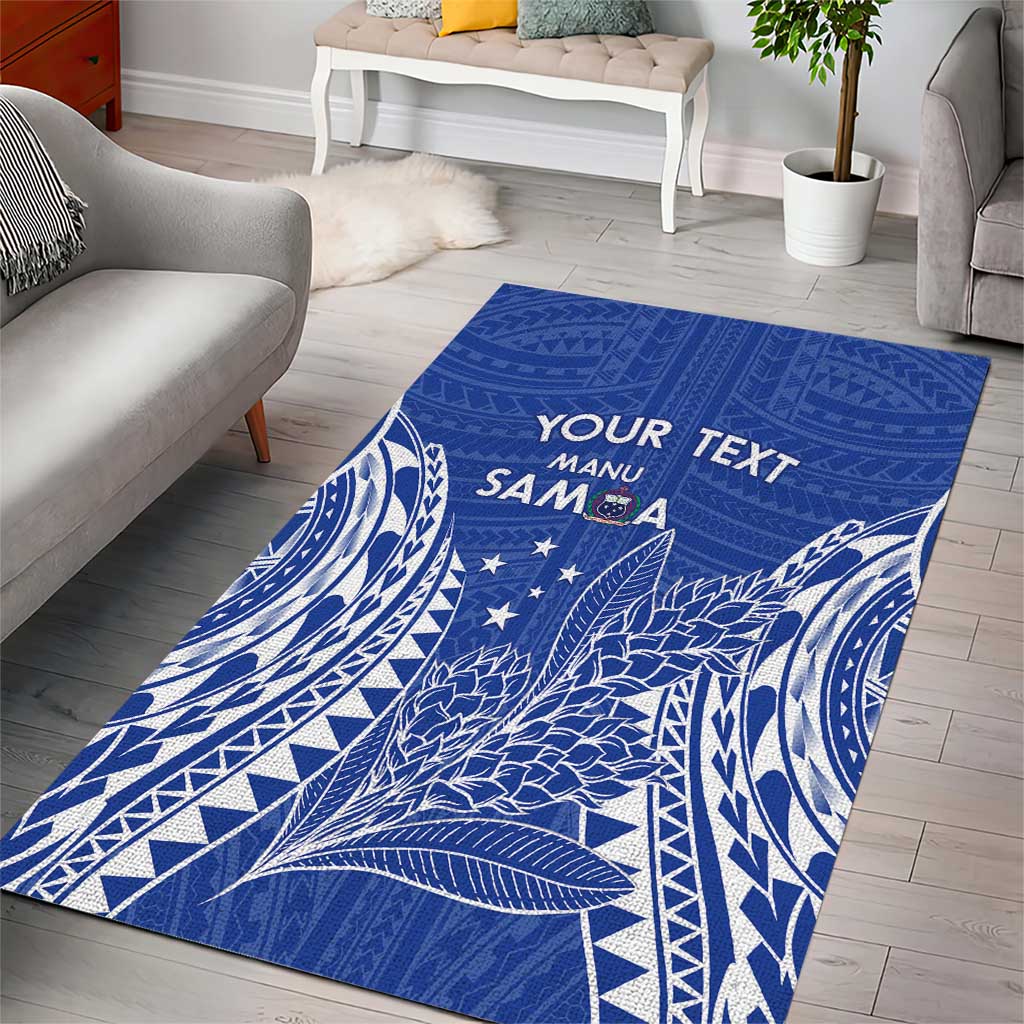 Custom Manu Samoa Rugby 2024 Area Rug Go Champions Samoan Tattoo
