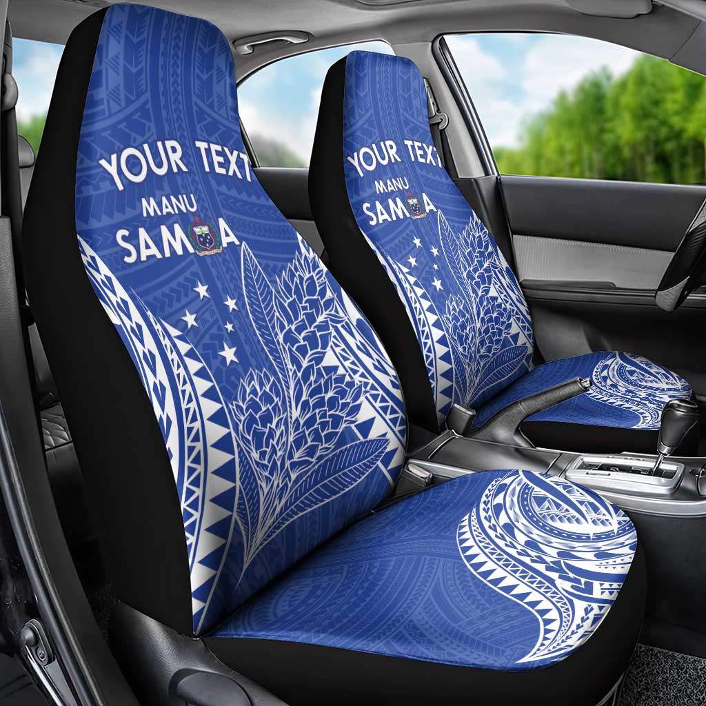 Custom Manu Samoa Rugby 2024 Car Seat Cover Go Champions Samoan Tattoo