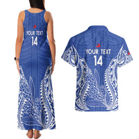 Custom Manu Samoa Rugby 2024 Couples Matching Tank Maxi Dress and Hawaiian Shirt Go Champions Samoan Tattoo LT14 - Polynesian Pride