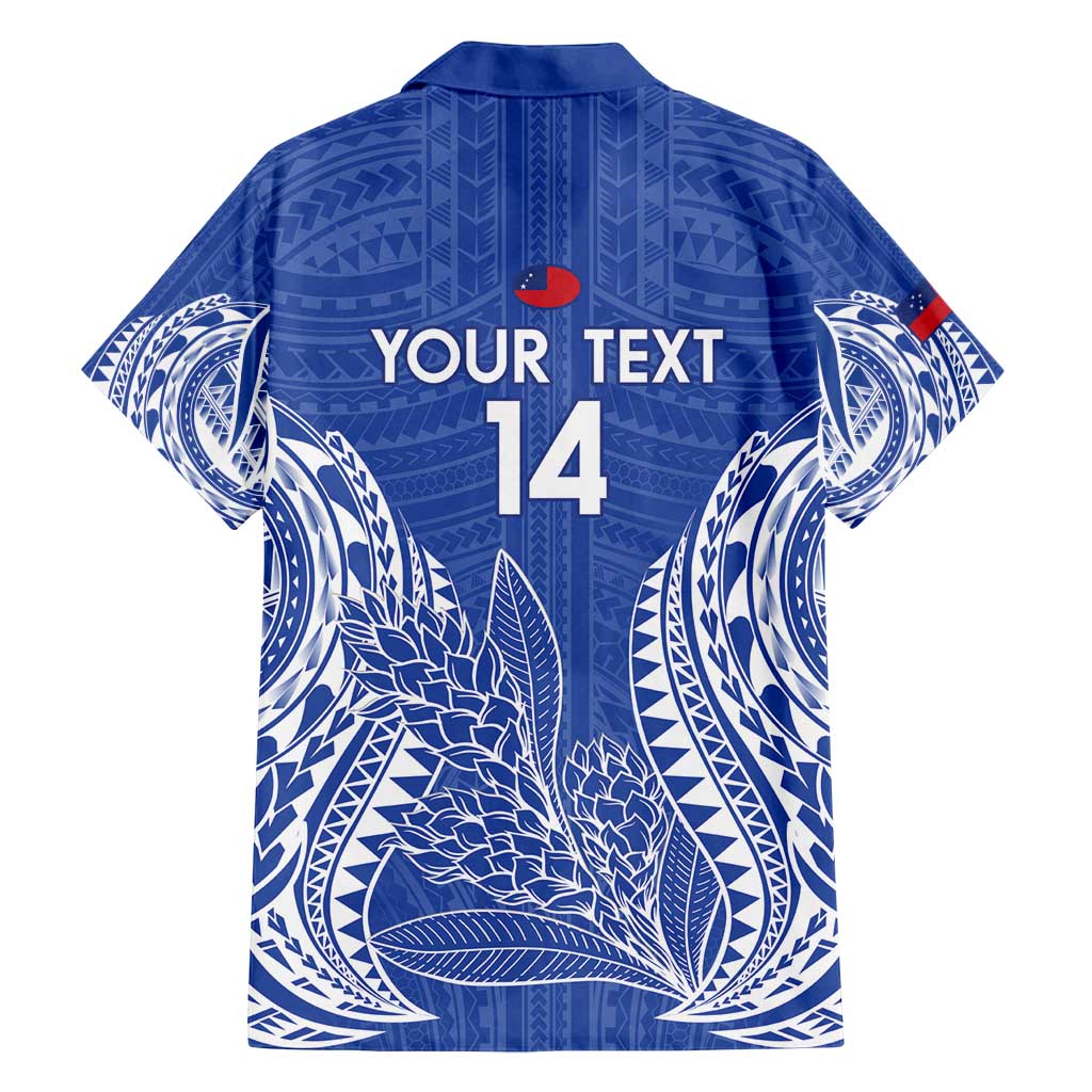 Custom Manu Samoa Rugby 2024 Family Matching Off Shoulder Maxi Dress and Hawaiian Shirt Go Champions Samoan Tattoo