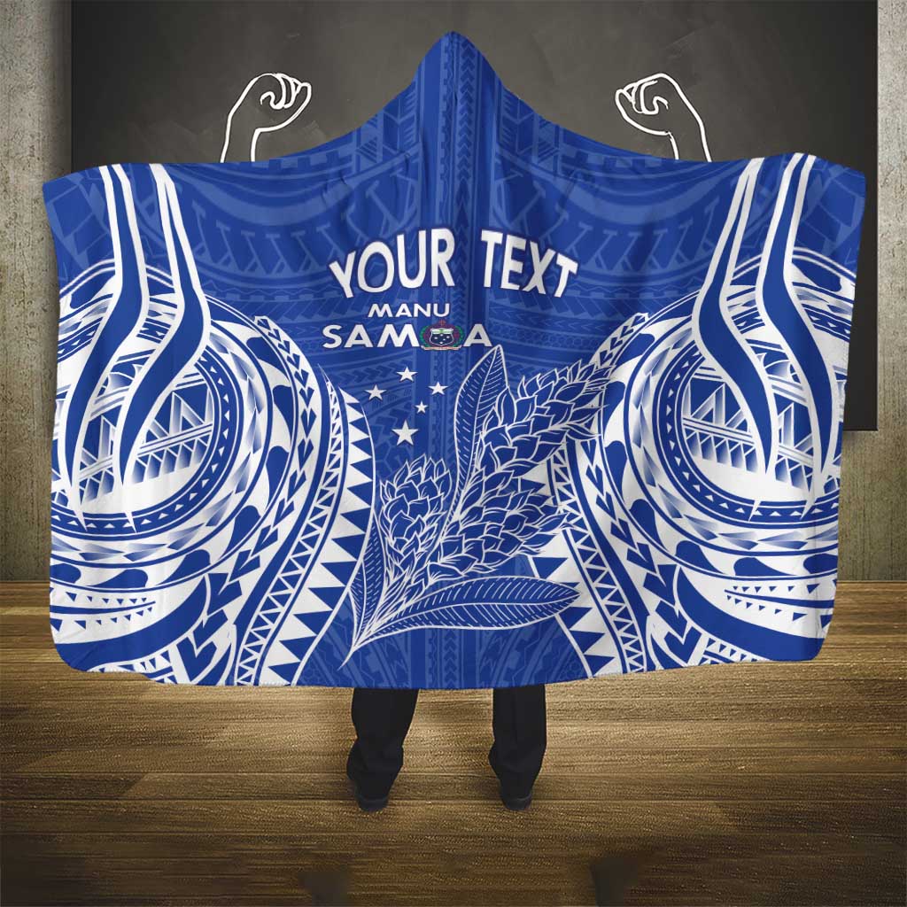 Custom Manu Samoa Rugby 2024 Hooded Blanket Go Champions Samoan Tattoo LT14 - Polynesian Pride