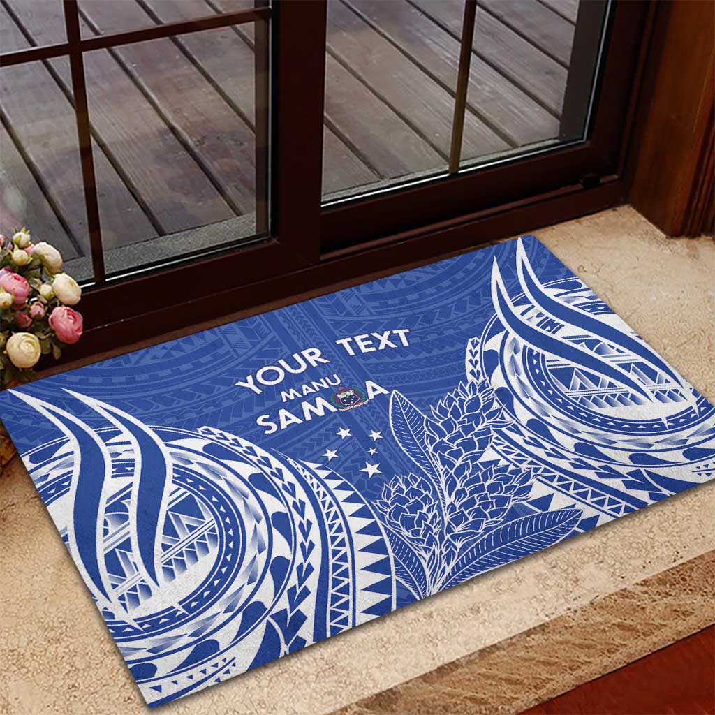Custom Manu Samoa Rugby 2024 Rubber Doormat Go Champions Samoan Tattoo LT14 - Polynesian Pride