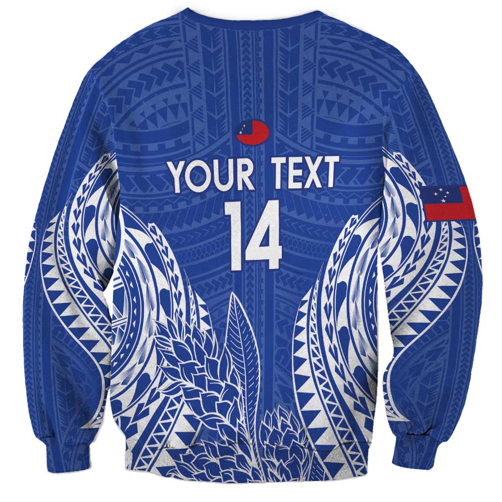 Custom Manu Samoa Rugby 2024 Sweatshirt Go Champions Samoan Tattoo