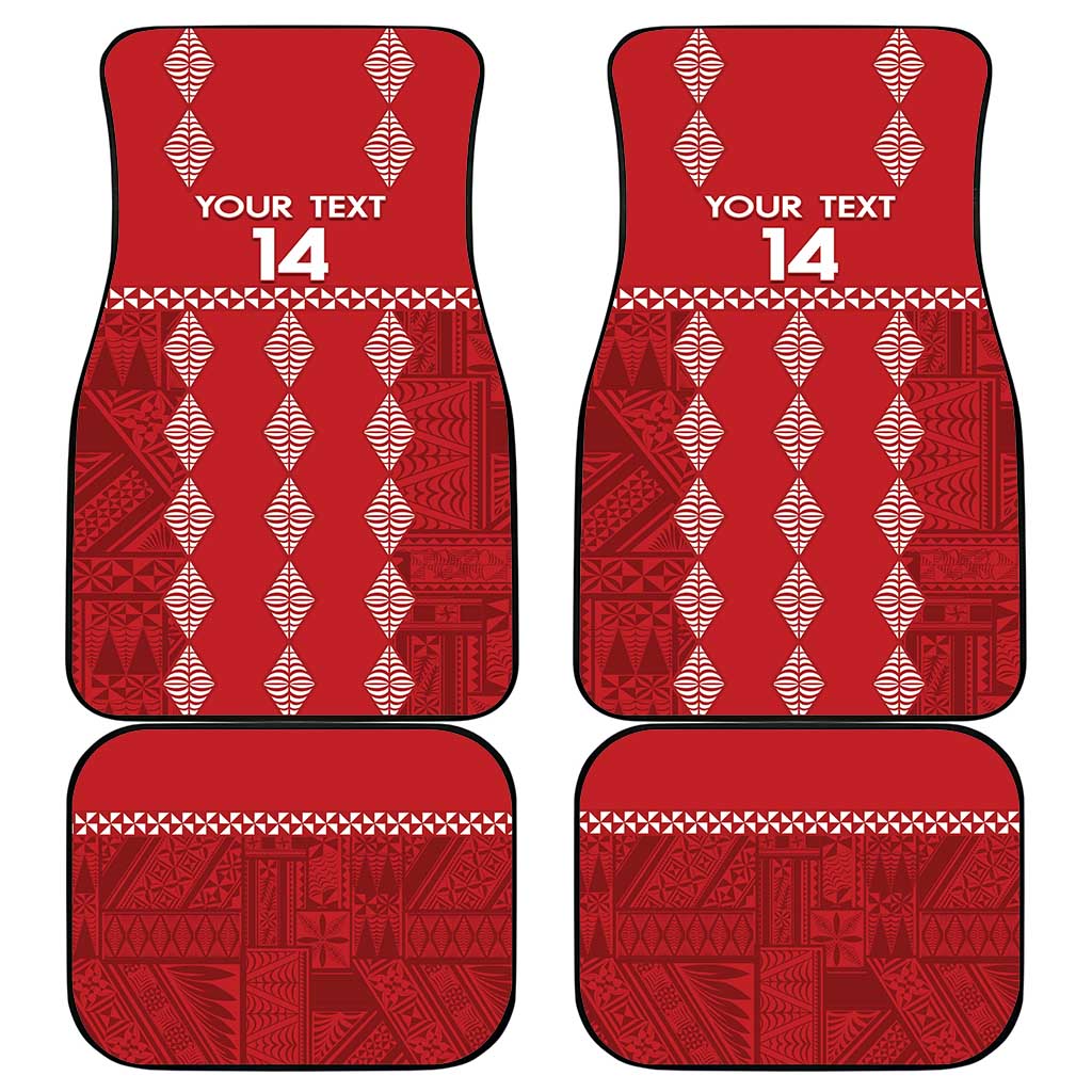 Custom Tonga Rugby 2024 Car Mats Go Champions Ikale Tahi Ngatu Pattern