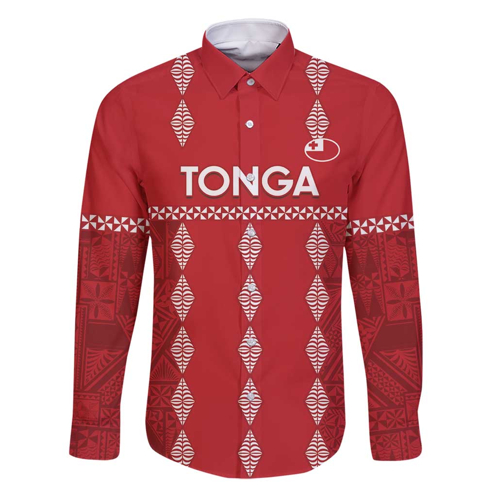 Custom Tonga Rugby 2024 Family Matching Mermaid Dress and Hawaiian Shirt Go Champions Ikale Tahi Ngatu Pattern