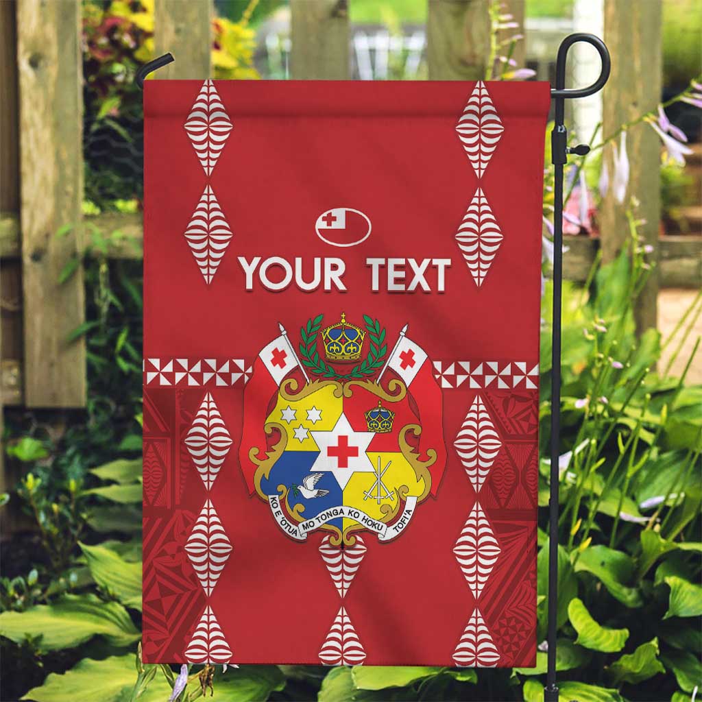 Custom Tonga Rugby 2024 Garden Flag Go Champions Ikale Tahi Ngatu Pattern