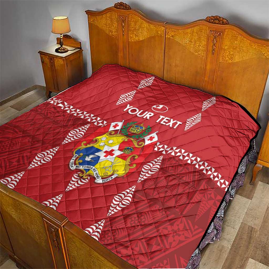 Custom Tonga Rugby 2024 Quilt Go Champions Ikale Tahi Ngatu Pattern LT14 - Polynesian Pride