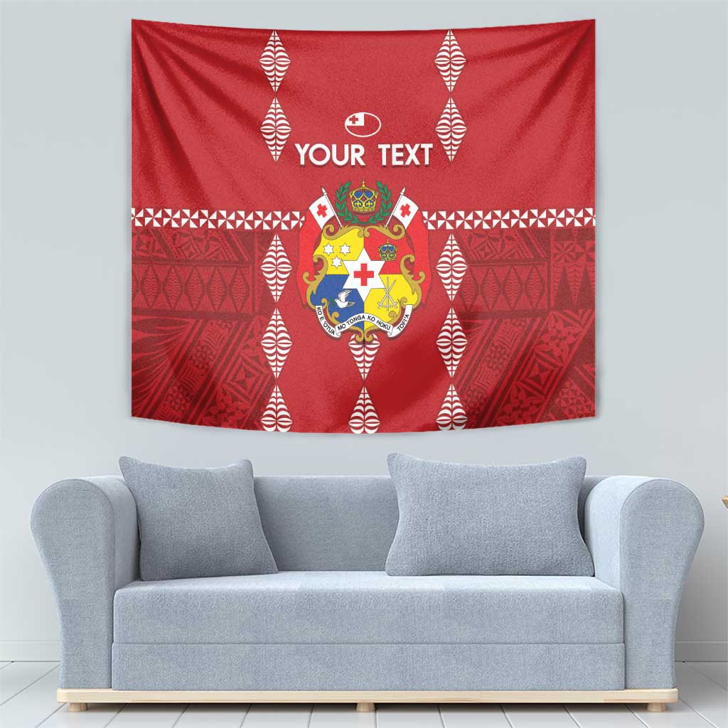 Custom Tonga Rugby 2024 Tapestry Go Champions Ikale Tahi Ngatu Pattern LT14 - Polynesian Pride