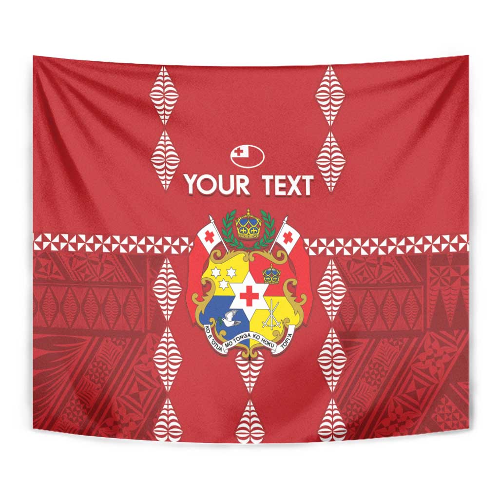 Custom Tonga Rugby 2024 Tapestry Go Champions Ikale Tahi Ngatu Pattern LT14 - Polynesian Pride