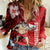 Personalised Hawaii Christmas Women Casual Shirt Mele Kalikimaka Surfing Santa Claus LT14 Female Red - Polynesian Pride