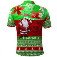 Personalised Hawaii Christmas Polo Shirt Mele Kalikimaka Hawaiian Santa Tropical Vibes LT14 - Polynesian Pride