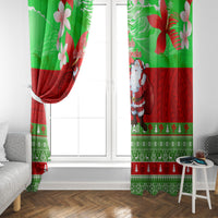 Personalised Hawaii Christmas Window Curtain Mele Kalikimaka Hawaiian Santa Tropical Vibes LT14 - Polynesian Pride