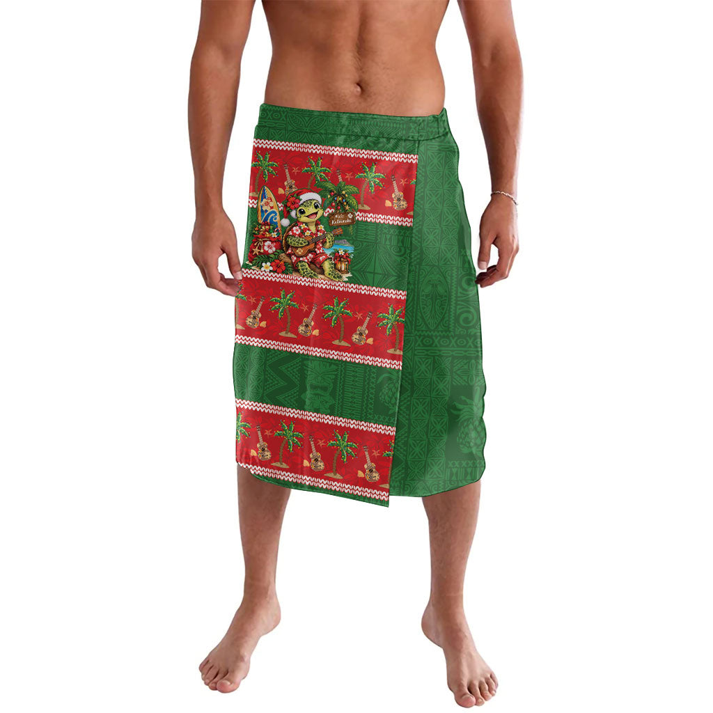 Hawaii Christmas Mele Kalikimaka Lavalava Aloha Turtle Santa With Ukulele LT14 Red - Polynesian Pride