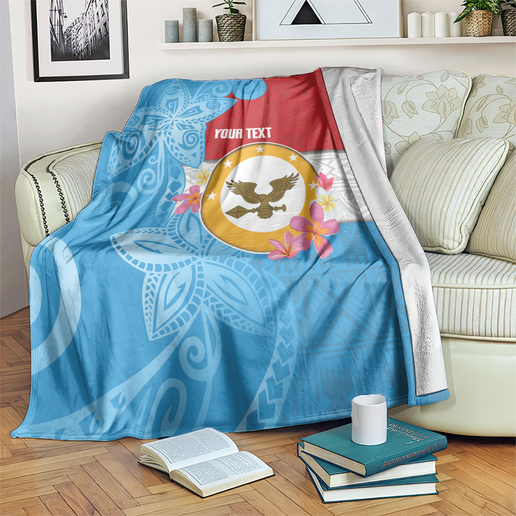 Personalised Malaita Province Day Blanket Solomon Islands Maramapaina Flag Color LT14 Blue - Polynesian Pride