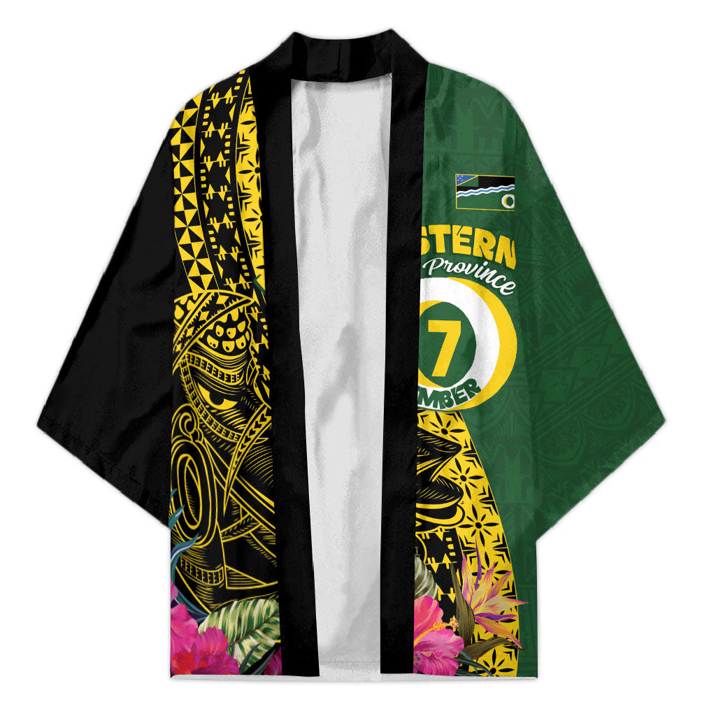 Personalised Western Province Day Kimono Wes Provins Nguzunguzu Symbol LT14 Unisex Green - Polynesian Pride