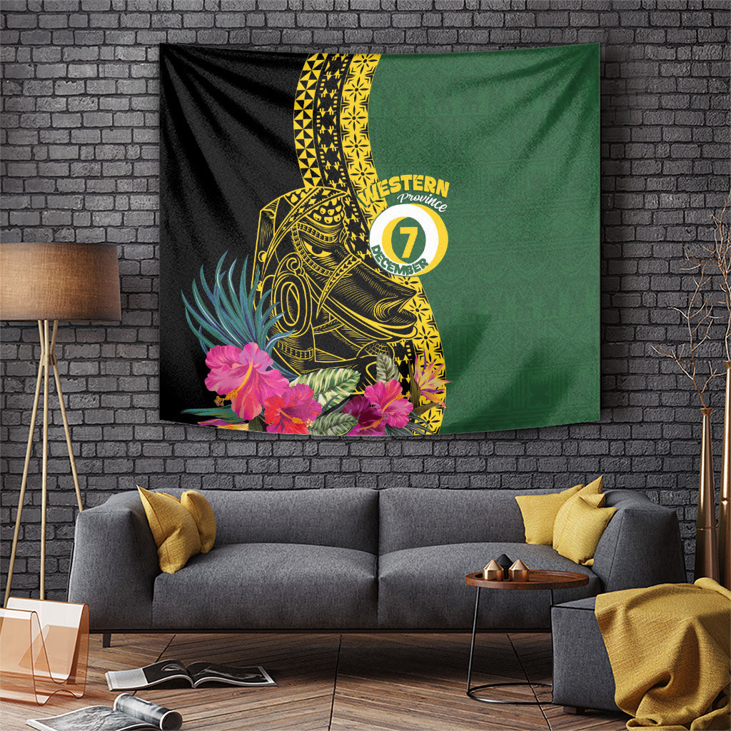 Western Province Day Tapestry Wes Provins Nguzunguzu Symbol LT14 Green - Polynesian Pride
