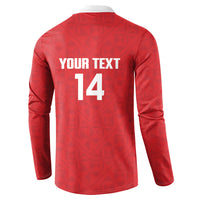 Mate Maa Tonga Rugby Custom Button Sweatshirt 2026 Tongan Ngatu Pattern Red LT14 - Polynesian Pride