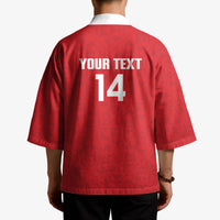 Mate Maa Tonga Rugby Custom Kimono 2026 Tongan Ngatu Pattern Red LT14 - Polynesian Pride