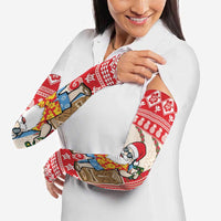 Hawaii Christmas Six Seven Arm Sleeves Mele Kalikimaka Funny Santa 67 Gen Alpha Slang - Polynesian Pride