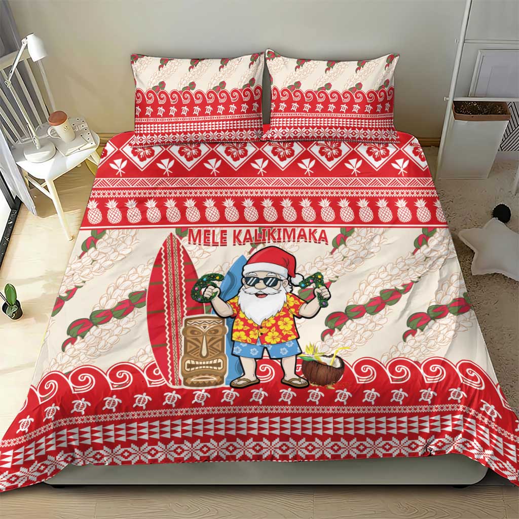 Hawaii Christmas Six Seven Bedding Set Mele Kalikimaka Funny Santa 67 Gen Alpha Slang - Polynesian Pride