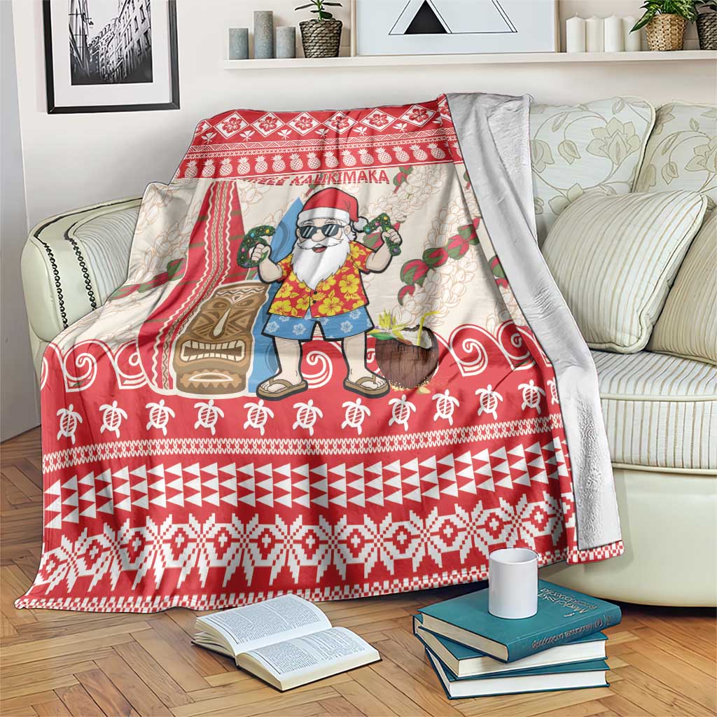 Hawaii Christmas Six Seven Blanket Mele Kalikimaka Funny Santa 67 Gen Alpha Slang - Polynesian Pride