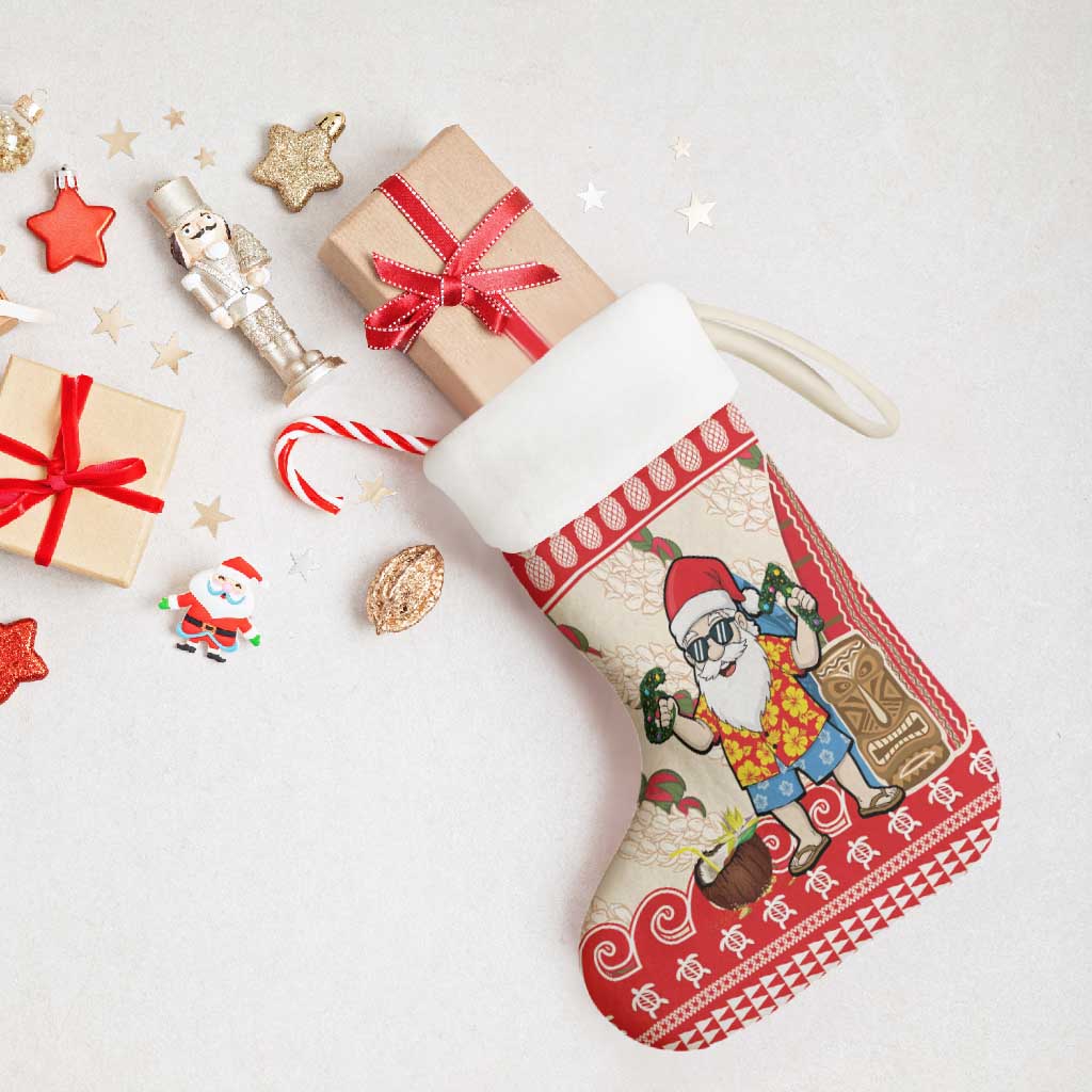 Hawaii Christmas Six Seven Christmas Stocking Mele Kalikimaka Funny Santa 67 Gen Alpha Slang - Polynesian Pride