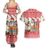 Hawaii Christmas Six Seven Couples Matching Summer Maxi Dress and Hawaiian Shirt Mele Kalikimaka Funny Santa 67 Gen Alpha Slang - Polynesian Pride