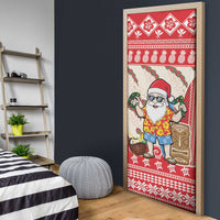 Hawaii Christmas Six Seven Door Cover Mele Kalikimaka Funny Santa 67 Gen Alpha Slang - Polynesian Pride