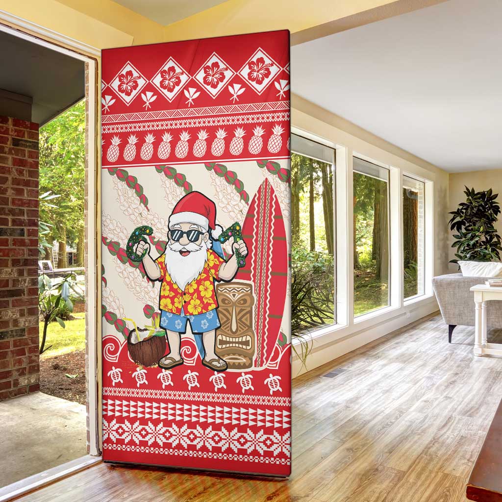 Hawaii Christmas Six Seven Door Cover Mele Kalikimaka Funny Santa 67 Gen Alpha Slang - Polynesian Pride