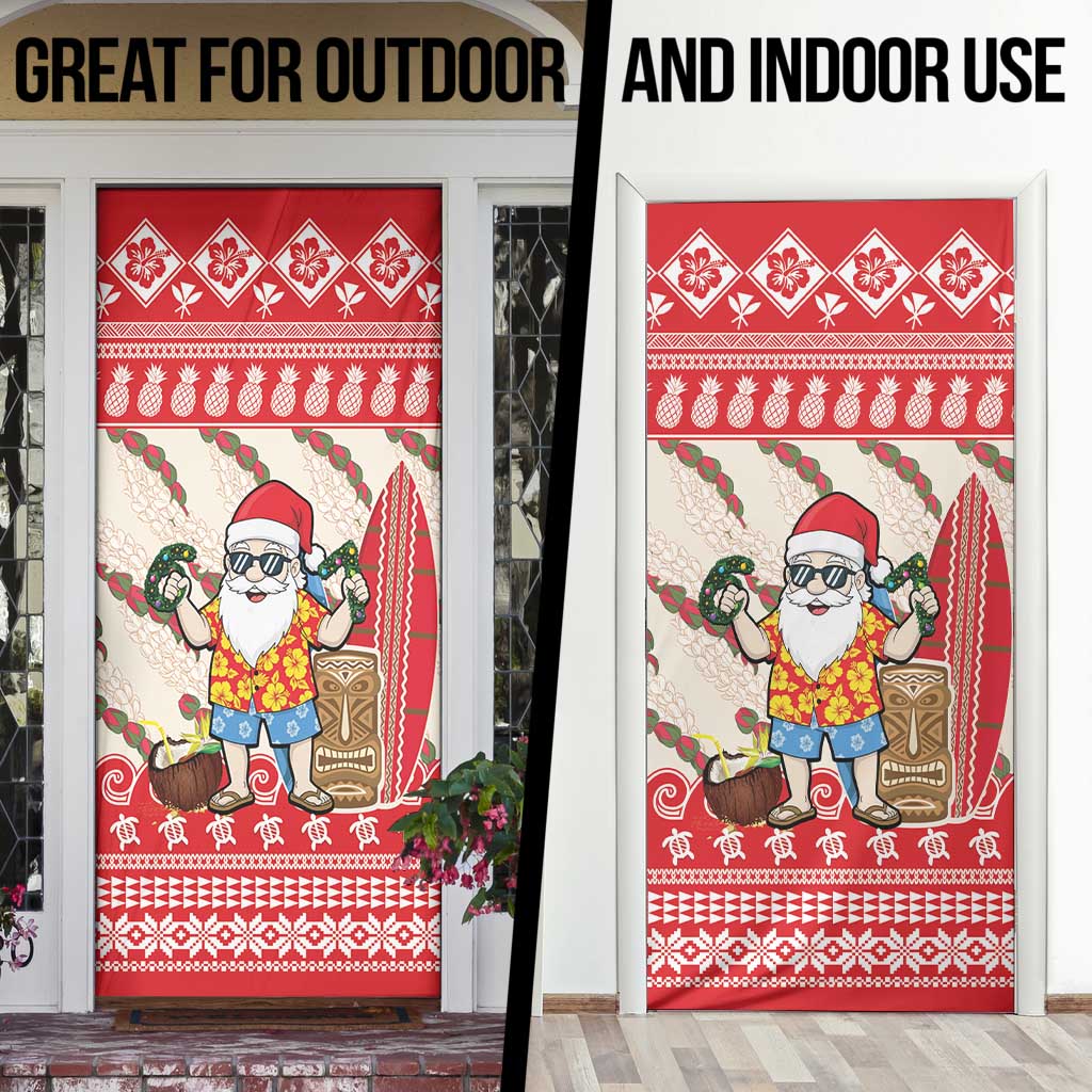 Hawaii Christmas Six Seven Door Cover Mele Kalikimaka Funny Santa 67 Gen Alpha Slang - Polynesian Pride