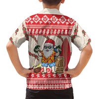 Hawaii Christmas Six Seven Family Matching Summer Maxi Dress and Hawaiian Shirt Mele Kalikimaka Funny Santa 67 Gen Alpha Slang LT14 - Polynesian Pride