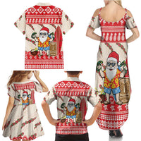 Hawaii Christmas Six Seven Family Matching Summer Maxi Dress and Hawaiian Shirt Mele Kalikimaka Funny Santa 67 Gen Alpha Slang LT14 - Polynesian Pride