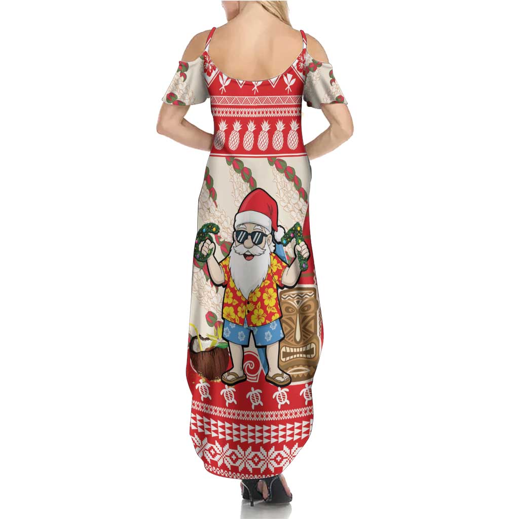 Hawaii Christmas Six Seven Family Matching Summer Maxi Dress and Hawaiian Shirt Mele Kalikimaka Funny Santa 67 Gen Alpha Slang LT14 - Polynesian Pride