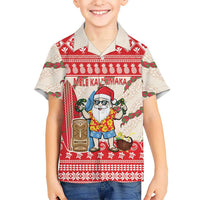 Hawaii Christmas Six Seven Family Matching Summer Maxi Dress and Hawaiian Shirt Mele Kalikimaka Funny Santa 67 Gen Alpha Slang LT14 - Polynesian Pride
