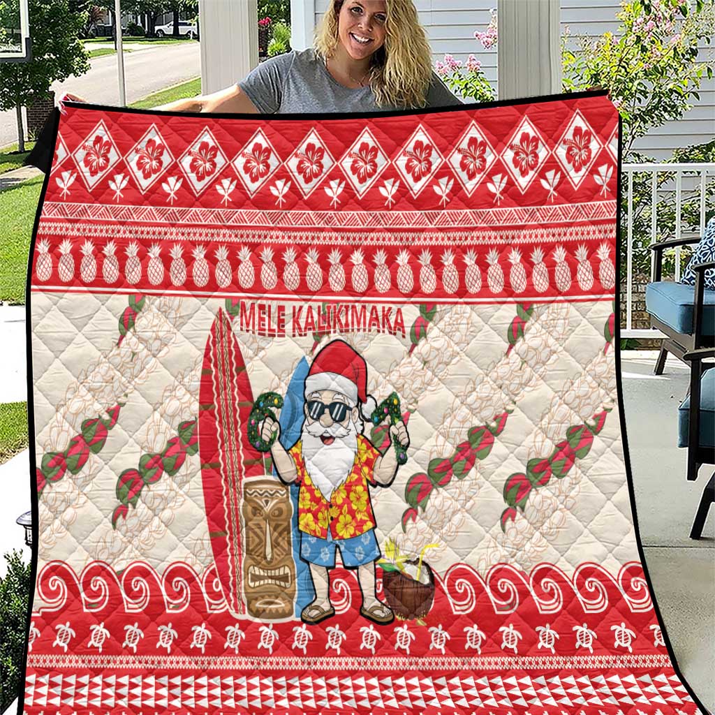 Hawaii Christmas Six Seven Quilt Mele Kalikimaka Funny Santa 67 Gen Alpha Slang - Polynesian Pride