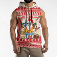 Hawaii Christmas Six Seven Sleeveless Zip Hoodie Mele Kalikimaka Funny Santa 67 Gen Alpha Slang - Polynesian Pride