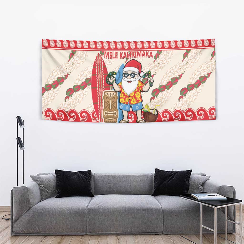 Hawaii Christmas Six Seven Tapestry Mele Kalikimaka Funny Santa 67 Gen Alpha Slang - Polynesian Pride