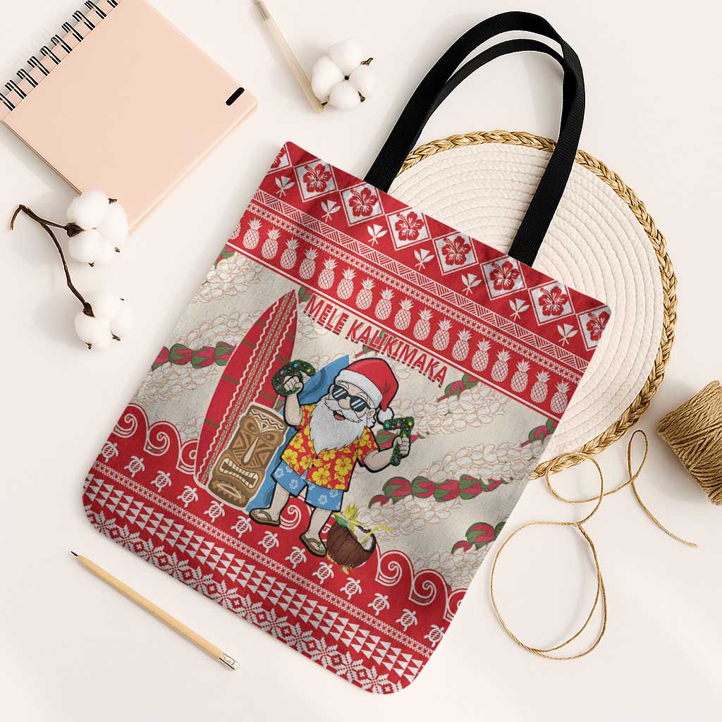Hawaii Christmas Six Seven Tote Bag Mele Kalikimaka Funny Santa 67 Gen Alpha Slang - Polynesian Pride