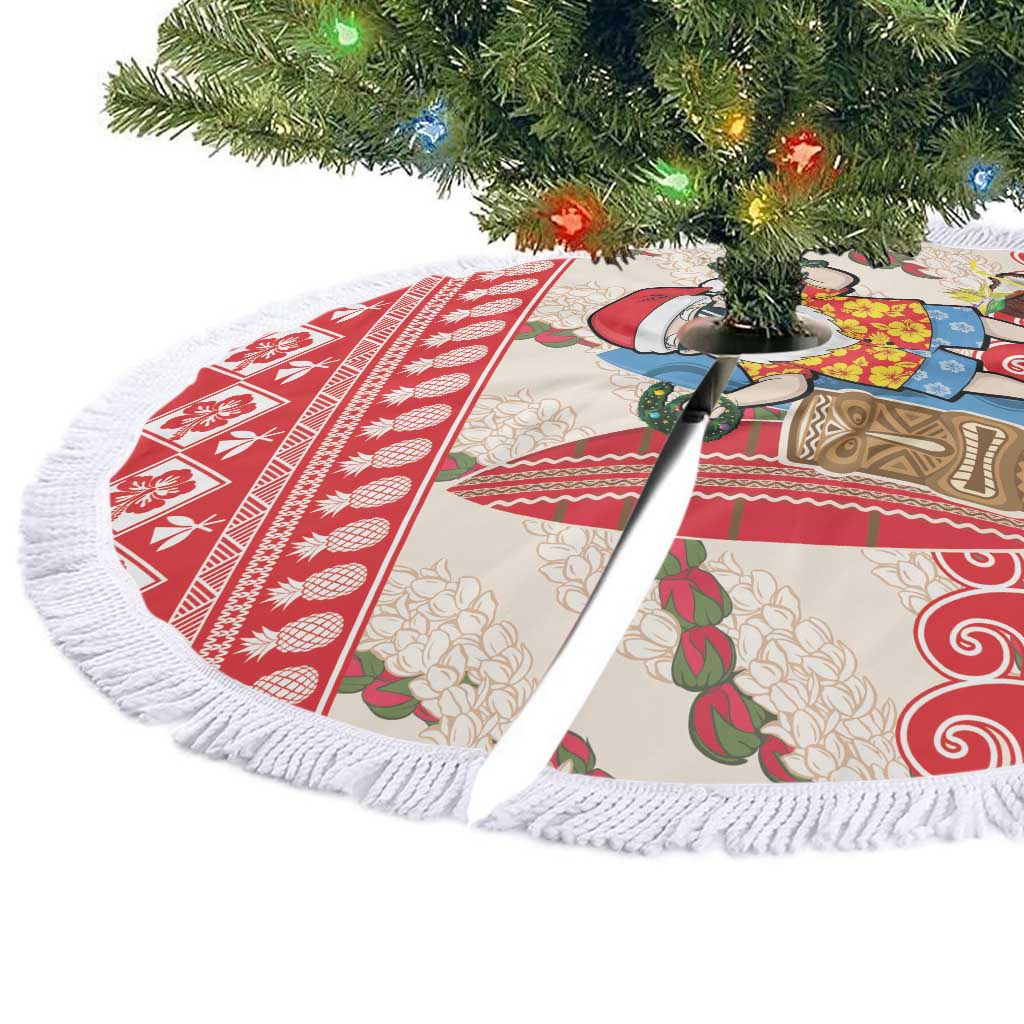 Hawaii Christmas Six Seven Tree Skirt Mele Kalikimaka Funny Santa 67 Gen Alpha Slang - Polynesian Pride