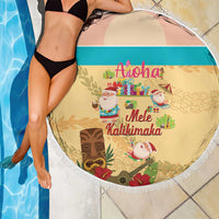 Aloha Hawaii Mele Kalikimaka Beach Blanket Beachy Funny Santa Hawaiian Lei - Polynesian Pride