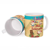 Aloha Hawaii Mele Kalikimaka Ceramic Mug Beachy Funny Santa Hawaiian Lei LT14 - Polynesian Pride