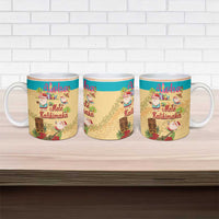 Aloha Hawaii Mele Kalikimaka Ceramic Mug Beachy Funny Santa Hawaiian Lei LT14 - Polynesian Pride