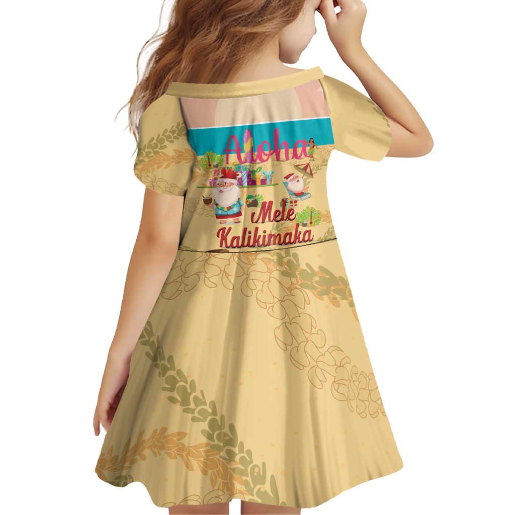Aloha Hawaii Mele Kalikimaka Family Matching Off Shoulder Maxi Dress and Hawaiian Shirt Beachy Funny Santa Hawaiian Lei - Polynesian Pride