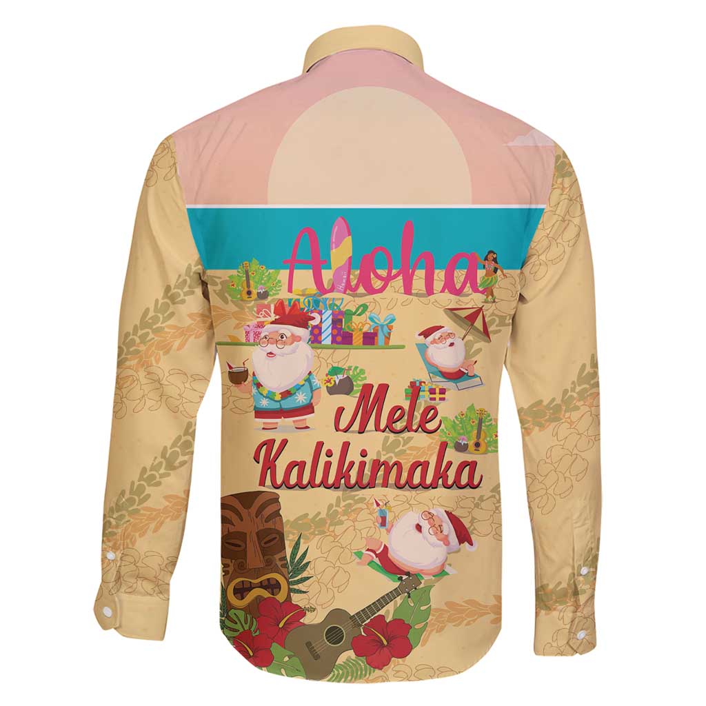 Aloha Hawaii Mele Kalikimaka Family Matching Puletasi and Hawaiian Shirt Beachy Funny Santa Hawaiian Lei - Polynesian Pride